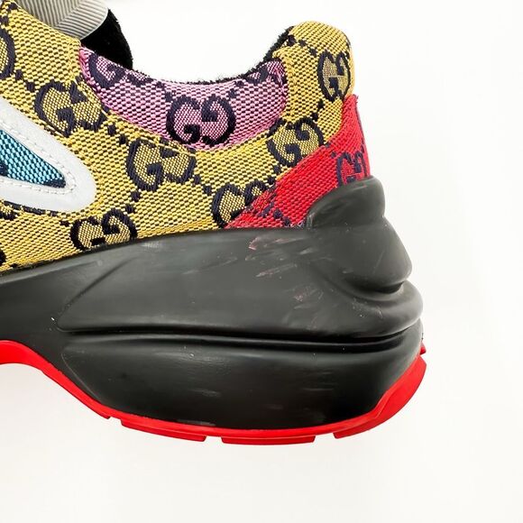 Gucci GG Canvas Rhyton Sneakers Trainers Multicolor EU 39 US 9 Chunky Sole - Picture 8 of 12